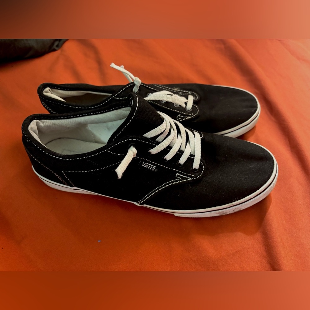 Vans Black and White Low-Top Sneakers